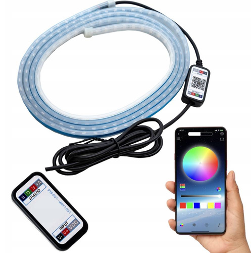 LED osvetlenie do auta | Bluetooth spojenie s aplikáciou v telefóne | plávajúce podsvietenie kapoty, dverí, prahov | dĺžka 180 cm | LED optické ladenie