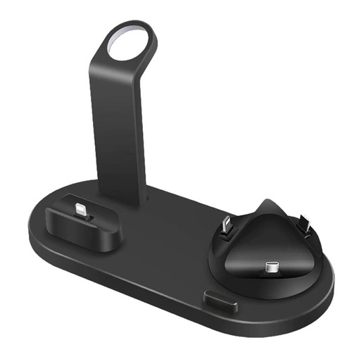 WD-03 | Estación de acoplamiento para Apple iPhone Airpods Watch | Cargador inalámbrico de 15W | 3 enchufes - USB-C / Lightning / Micro USB
