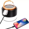 HWL-004 | LED saulės kempingo šviestuvas, turistinis žibintuvėlis su powerbank funkcija | 5 apšvietimo režimai, SOS, 2400mAh, iki 10h darbo