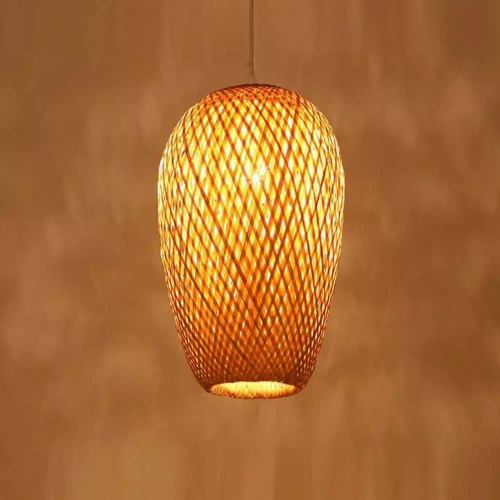 Ručne vyrábaná závesná bambusová lampa | BOHO | Čínsky luster