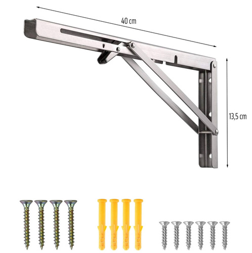 FB-A40CM | Shelf holder | Folding shelf brackets | Foldable supports for shelves and countertops