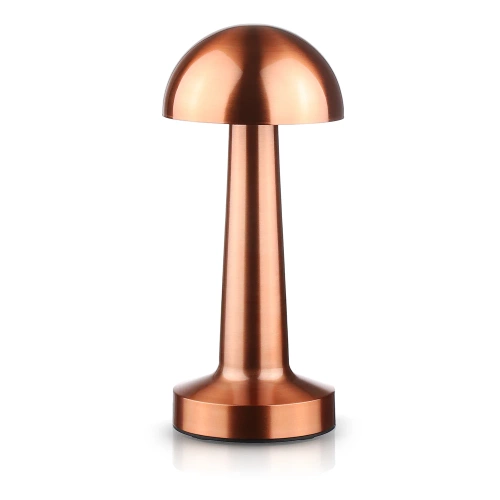 HJA11-COPPER| Wireless table lamp | Touch-sensitive night lamp with adjustable light color | USB MUSHROOM lamp