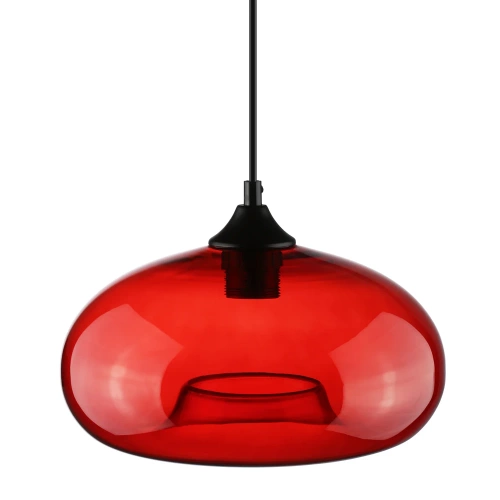 GB-D28-R | Moderne glazen hanglamp | Rood