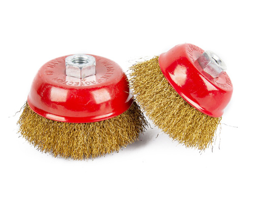 M14-75MM-B | Front wire brush ⌀75 mm | M14 thread | brass wire