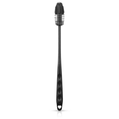 TLH-012-GRIS | Longue brosse de lavage de bouteilles en silicone | Lave-verre