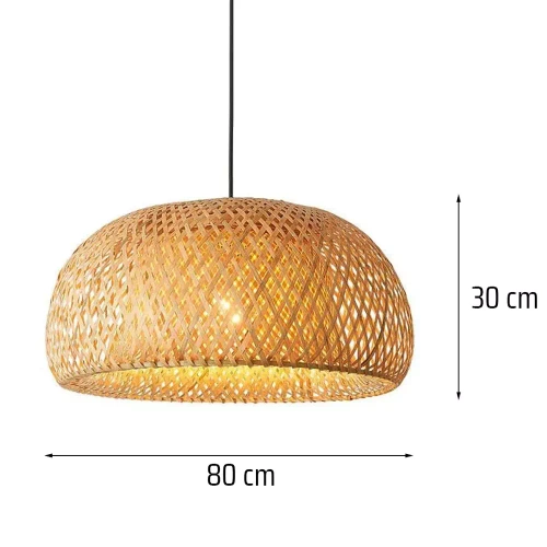 Lampe en bambou naturel | BOHO Tressé | 80cm