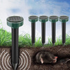 YQJ-1203-BLACK- 4pcs | Rodent repellent | Solar repeller for moles and voles