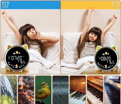 SG-7-W | Alarm clock with LED lamp | Watch with timer