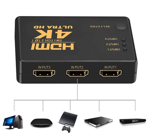 HDMI-Verteiler aktiv | 1.4b | 3D | 4K | Switch, Splitter, Verteiler | HD-4K