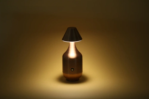 Lámpara de mesa LED de cobre con batería integrada | Lámpara de noche táctil con potencia y color ajustables | Lámpara moderna para restaurantes, hoteles y salas de estar | YG-D030-COPPER