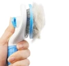 PSC-195-AZUL | Escova para escovar pelos de cães e gatos | Escova autolimpante para cuidar de animais de estimação