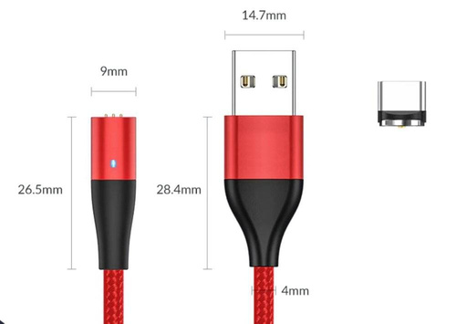 AM60 | Typ-C 1M | 5A magnetický kábel pre rýchle nabíjanie a prenos dát