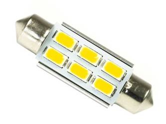 Bombilla LED para coche WW C5W 6 SMD 5630 CAN BUS Blanco cálido