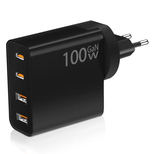 GAN | 100W vægoplader med USB 3.0 og USB-C porte