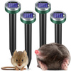 YQJ-1203-BLACK- 4pcs | Rodent repellent | Solar repeller for moles and voles