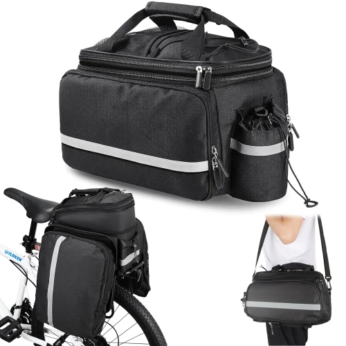 Sacoche de vélo étanche pour coffre 27 L | Sacoche de vélo avec housse de pluie et réflecteurs | Sacoche de vélo 3 en 1 robuste | ZTB-670