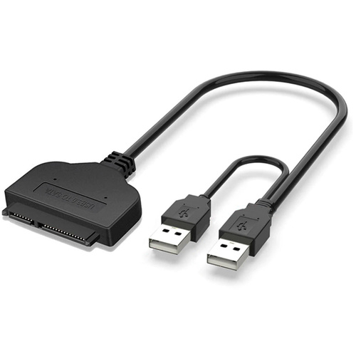 SATA08 | USB 2.0 - SATA adapteris su papildomu kištuku 2,5 "SSD / HDD