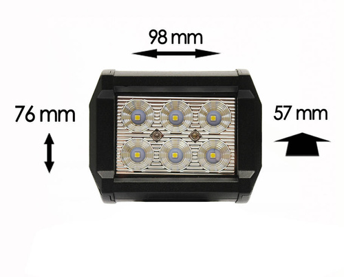 Work lamp 18W CREE Light Bar rectangular WL5918R Flood