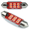 Lâmpada LED para carro C5W 6 SMD 3535 CAN BUS vermelha
